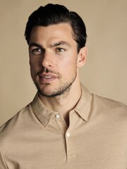 Charles Tyrwhitt Pink Cotton Tencel Tyrwhitt Cool Polo Shirt - Image 2 of 5