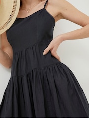 FatFace Black Linen Julien Midi Dress - Image 3 of 5