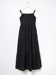FatFace Black Linen Julien Midi Dress - Image 5 of 5