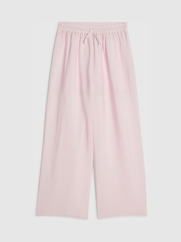 River Island Pink Santorini Wide Leg Trousers - Image 1 of 4