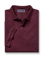 Charles Tyrwhitt Red Solid Short Sleeve Cotton Tyrwhitt Pique Polo Shirt - Image 3 of 5