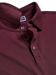 Charles Tyrwhitt Red Solid Short Sleeve Cotton Tyrwhitt Pique Polo Shirt - Image 4 of 5