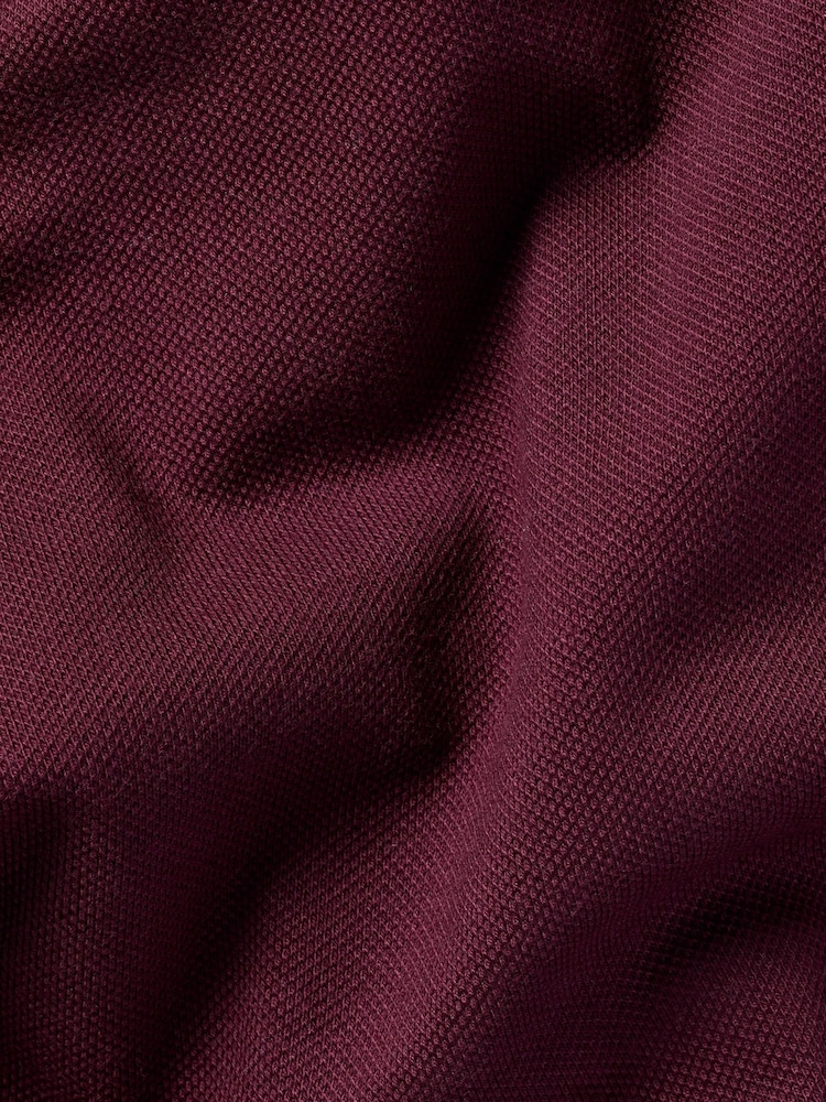 Charles Tyrwhitt Red Solid Short Sleeve Cotton Tyrwhitt Pique Polo Shirt - Image 5 of 5