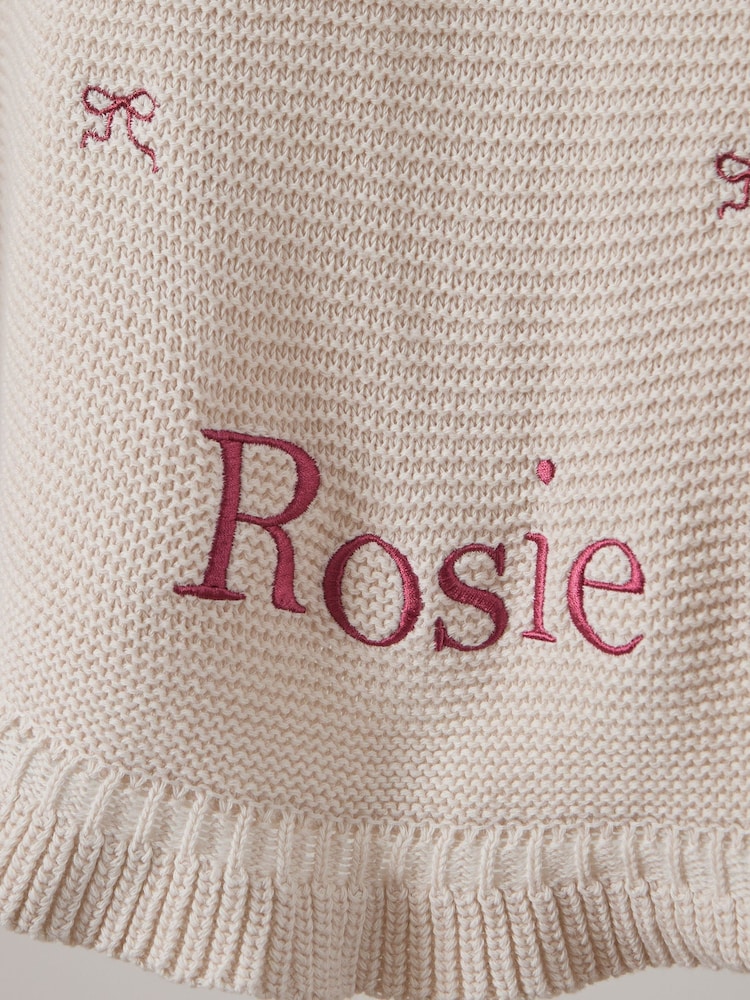 My 1st Years Personalised Bow Frill Blanket - Image 3 of 3 My 1st Years Personalised Bow Frill Blanket - Image 3 of 3