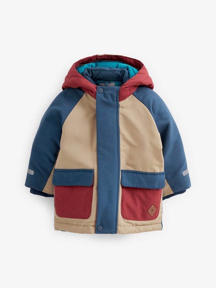 color block bleu - Parka imperméable (3 mois-7 ans) - Image 1 de 10