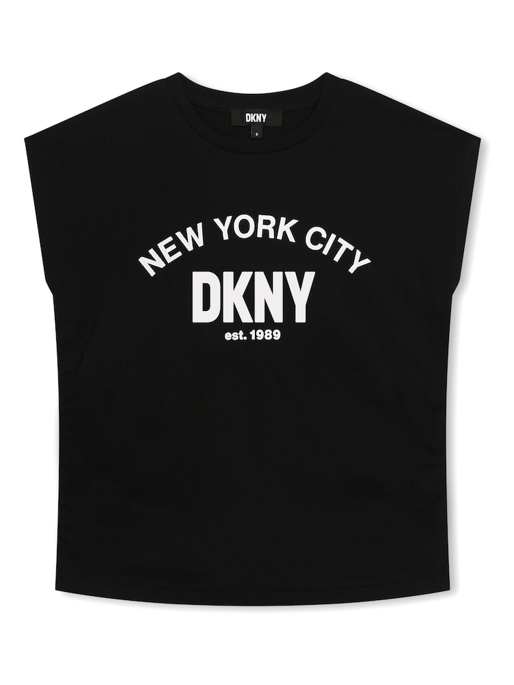 Черная футболка с короткими рукавами и логотипом DKNY - Image 1 of 3