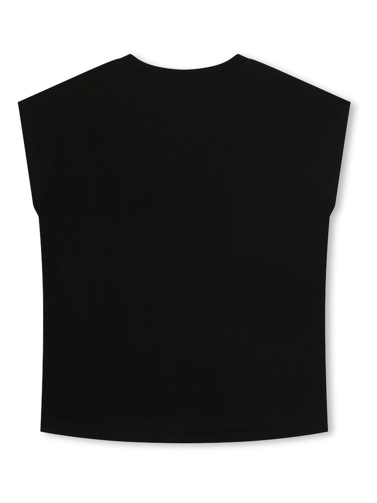 Черная футболка с короткими рукавами и логотипом DKNY - Image 2 of 3