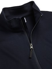 Charles Tyrwhitt Blue 100% Cotton Performance Long Sleeve Funnel Neck Jacket - Image 2 of 3