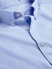 Charles Tyrwhitt Blue Four Way Stretch Button Down Jersey Shirt - Image 5 of 5