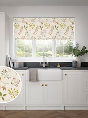 Orange Printed Leaves Made to Measure Roller Blind - Image 1 of 6