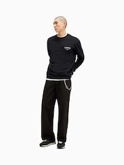 AllSaints Black Underground Crew Neck Jumper - Image 6 of 8