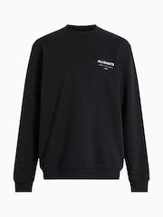 AllSaints Black Underground Crew Neck Jumper - Image 8 of 8