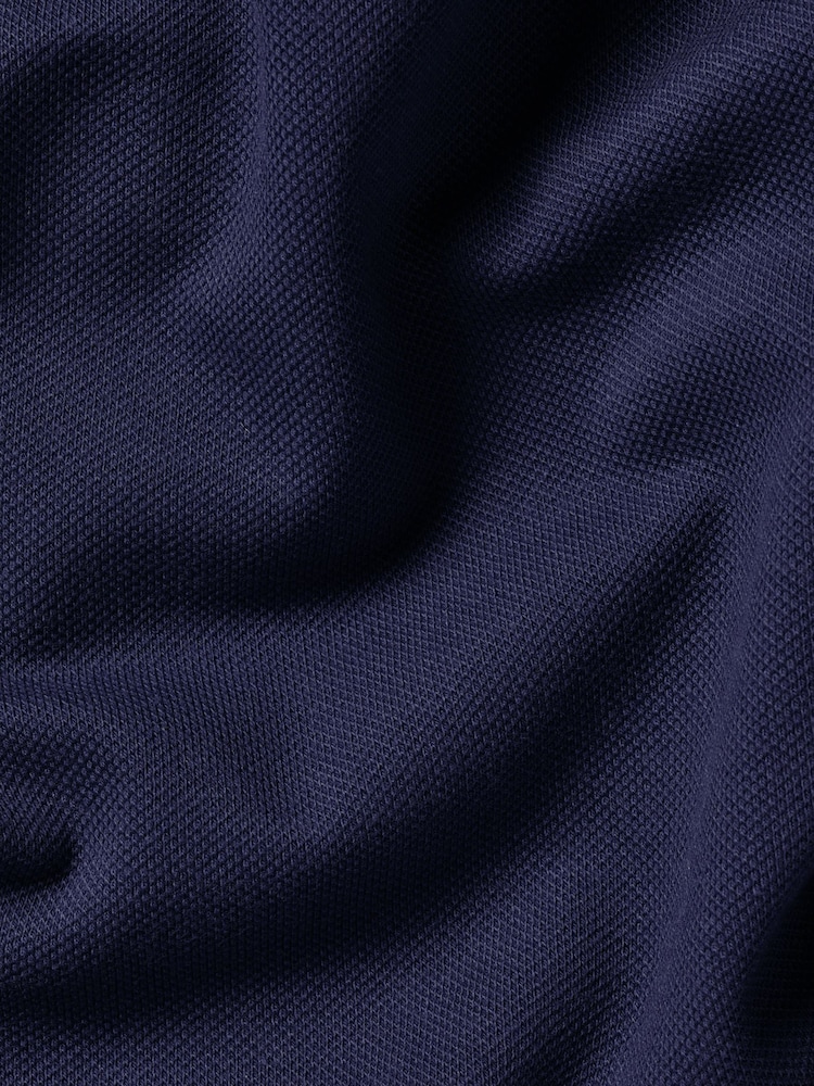 Charles Tyrwhitt Blue Solid Short Sleeve Cotton Tyrwhitt Pique Polo Shirt - Image 5 of 5