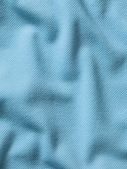 أزرق فاتح - قميص بولو بيكيه قطن سادة بكم قصير Tyrwhitt من Charles Tyrwhitt - صورة 5 من 5
