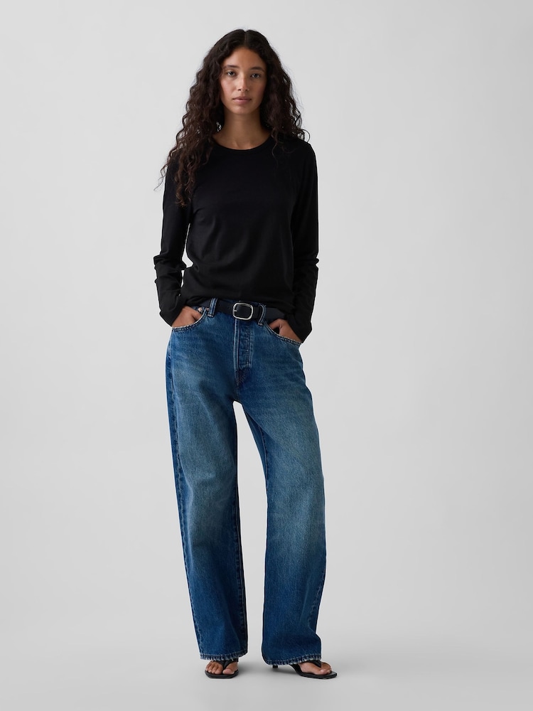 Negro - Gap Vintage Soft Long Sleeve T-Shirt - Imagen 3 de 3
