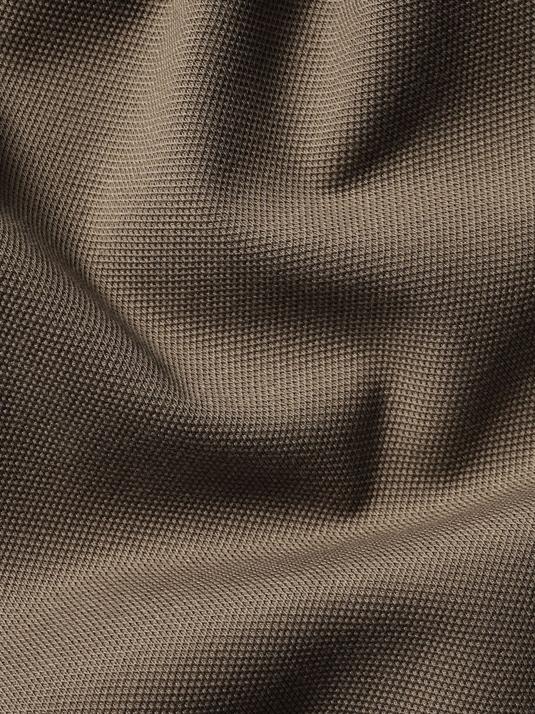Charles Tyrwhitt Brown Solid Short Sleeve Cotton Tyrwhitt Pique Polo Shirt - Image 5 of 5