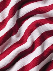 Charles Tyrwhitt Red Stripe Short Sleeve Pique Polo Shirt - Image 5 of 5