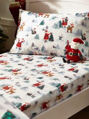 Santa and Presents All Over Print Fitted Sheet and Pillowcase Set - Slika 1 iz 2