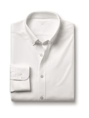 Charles Tyrwhitt White Four Way Stretch Button Down Jersey Shirt - Image 4 of 6