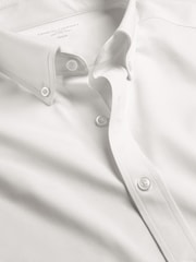 Charles Tyrwhitt White Four Way Stretch Button Down Jersey Shirt - Image 5 of 6
