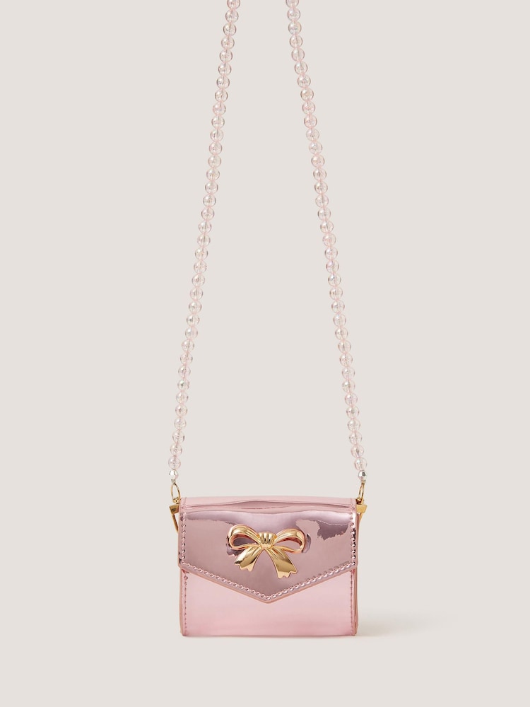 Monsoon Pink Mini Metallic Bag - Image 1 of 2 Monsoon Pink Mini Metallic Bag - Image 1 of 2