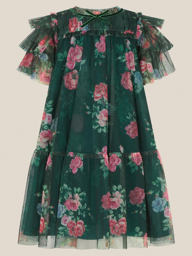Monsoon Thalia Rose Print Tulle Party Dress - 2суретінің 1 суреті