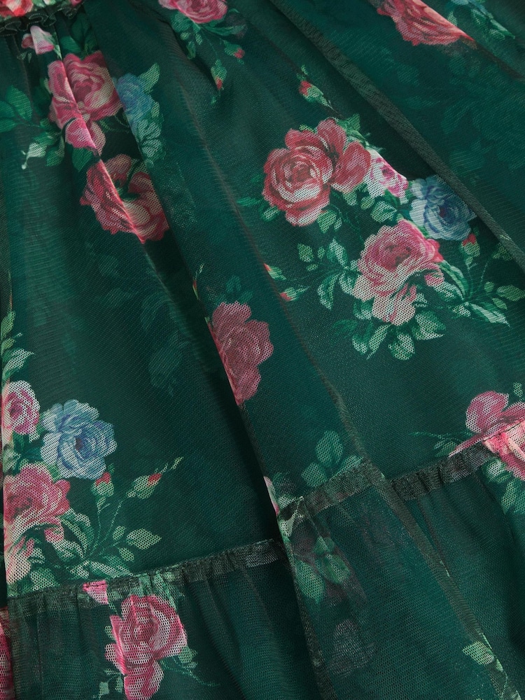 Monsoon Thalia Rose Print Tulle Party Dress - 2суретінің 2 суреті