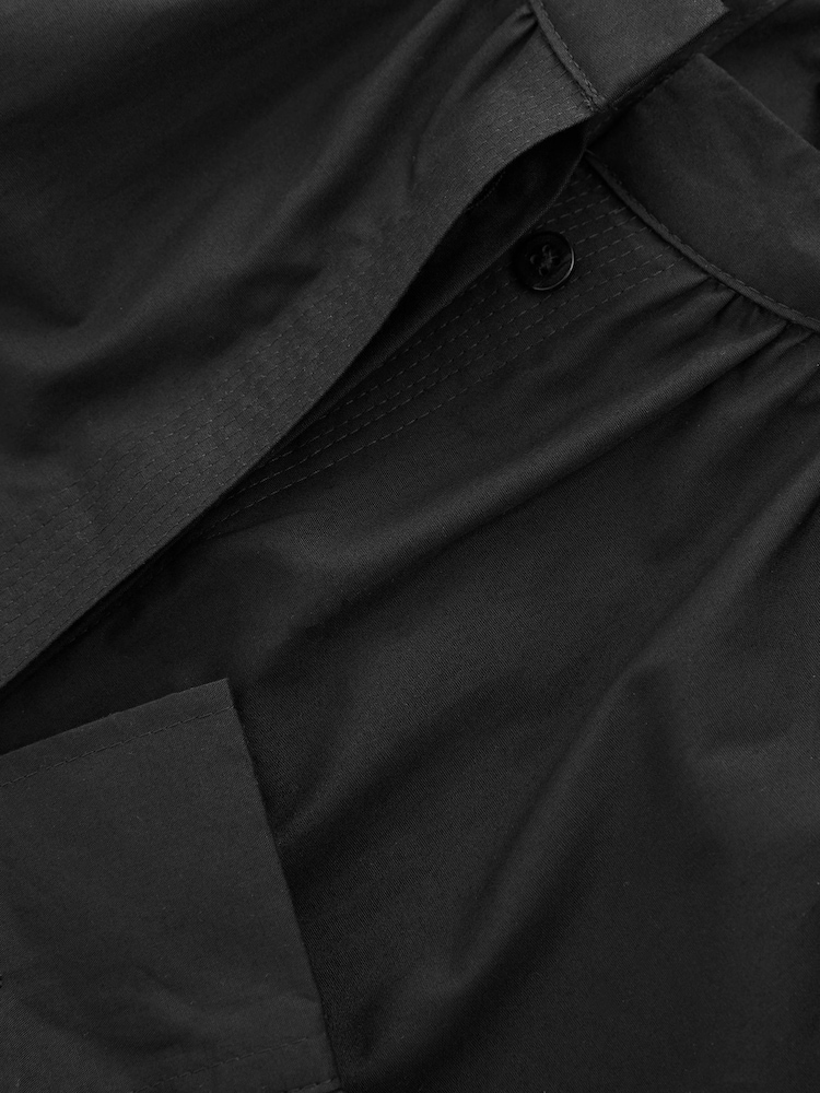 Schwarz - Langärmelige Popeline-Bluse aus Baumwolle - Bild 6 von 6 Schwarz - Langärmelige Popeline-Bluse aus Baumwolle - Bild 6 von 6