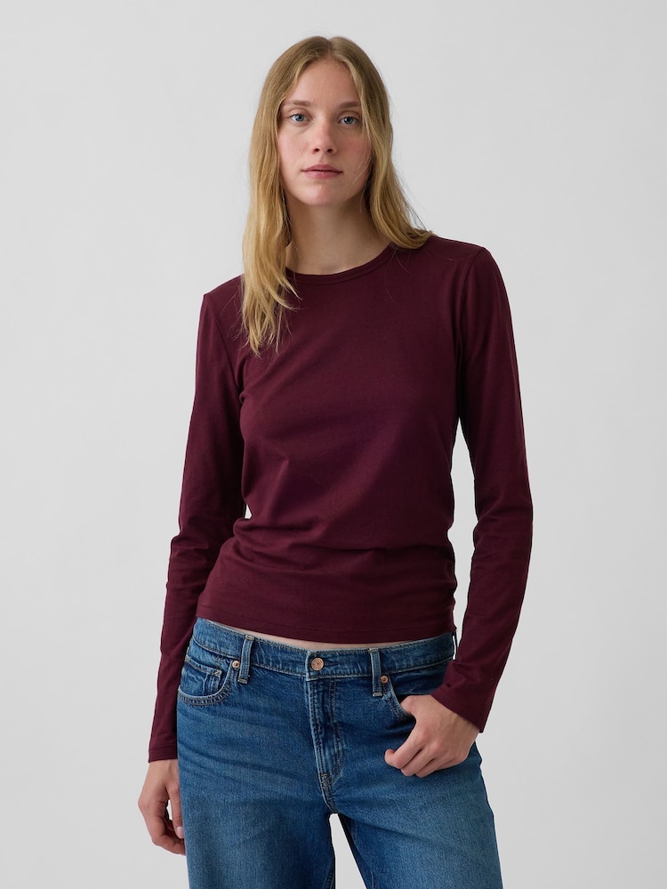 Rojo burdeos - Gap Vintage Soft Long Sleeve T-Shirt - Imagen 1 de 3
