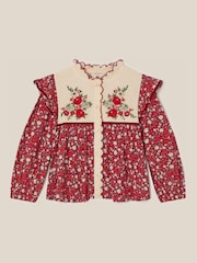 Monsoon Ditsy Floral Embroidered Blouse - صورة 1 من 3