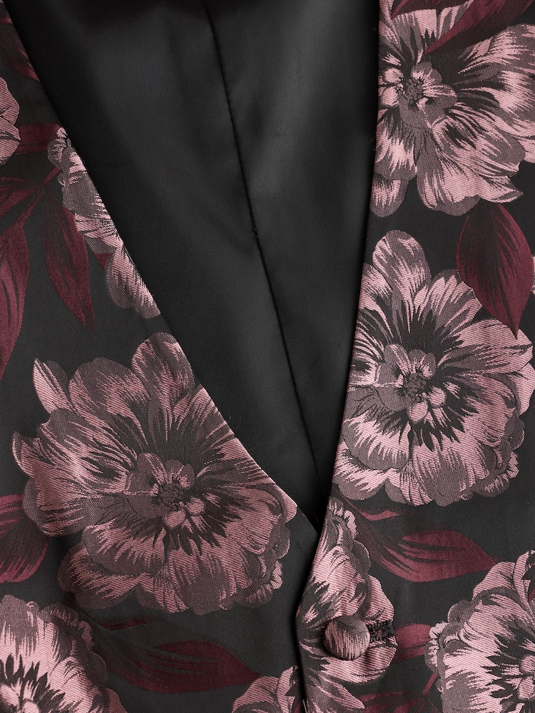 Pink Floral Occasion Waistcoat - Image 2 of 4