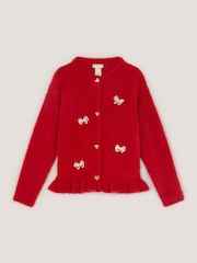 Monsoon Pearl Bow Fluffy Cardigan - Obraz 1 z 2