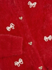 Monsoon Pearl Bow Fluffy Cardigan - Obraz 2 z 2