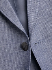 Charles Tyrwhitt Blue Linen Cotton Slim Fit Jacket - Image 5 of 5