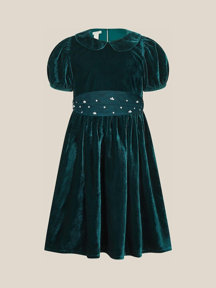 Monsoon Misty Embellished Velvet Party Dress - Slika 1 od 2