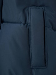 Mango Blue Short Hooded Puffer Tina Coat - Image 6 of 7