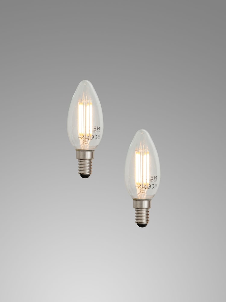 2 Pack 4W LED SES Candle Light Bulbs - Image 1 of 4