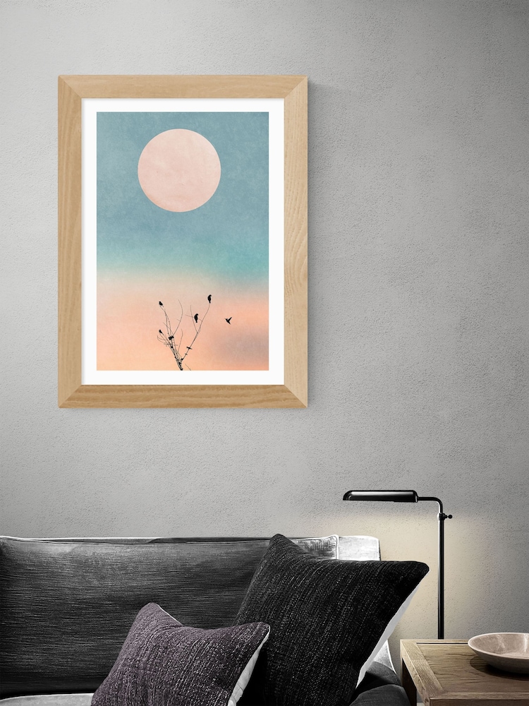 East End Prints White Waking Up Warm Print by Kubistika - Image 1 of 2