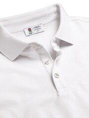 Charles Tyrwhitt White Rfu Long Sleeve Pique Polo Shirt - Image 4 of 5