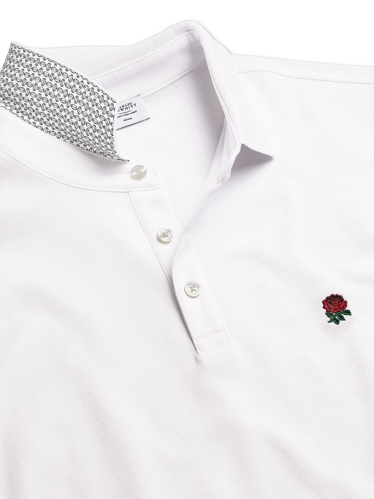 Charles Tyrwhitt White Rfu Long Sleeve Pique Polo Shirt - Image 5 of 5 Charles Tyrwhitt White Rfu Long Sleeve Pique Polo Shirt - Image 5 of 5