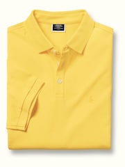 Charles Tyrwhitt Yellow Solid Short Sleeve Cotton Tyrwhitt Pique Polo Shirt - Image 2 of 4