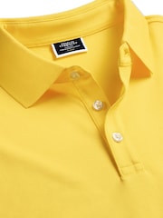 Charles Tyrwhitt Yellow Solid Short Sleeve Cotton Tyrwhitt Pique Polo Shirt - Image 3 of 4