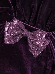 Monsoon Purple Verna Velvet Tiered Party Dress - Image 2 of 2