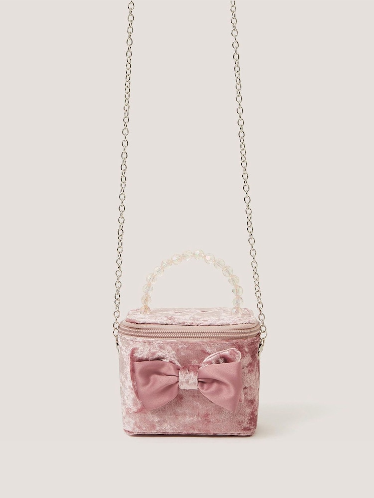 Rosa - Bolso de terciopelo con lazo Monsoon - Imagen 1 de 2 Rosa - Bolso de terciopelo con lazo Monsoon - Imagen 1 de 2