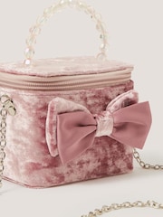 Rosa - Bolso de terciopelo con lazo Monsoon - Imagen 2 de 2