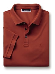 برتقالي - قميص بولو بيكيه قطن سادة بكم قصير Tyrwhitt من Charles Tyrwhitt - صورة 3 من 5