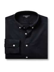 Charles Tyrwhitt Blue Dark Four Way Stretch Button Down Jersey Shirt - Image 4 of 6