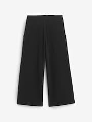 Black Wide Leg Jersey Trousers (3-16yrs) - Image 2 of 3
