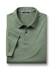 Charles Tyrwhitt Green Cotton Tencel Tyrwhitt Cool Polo Shirt - Image 3 of 5