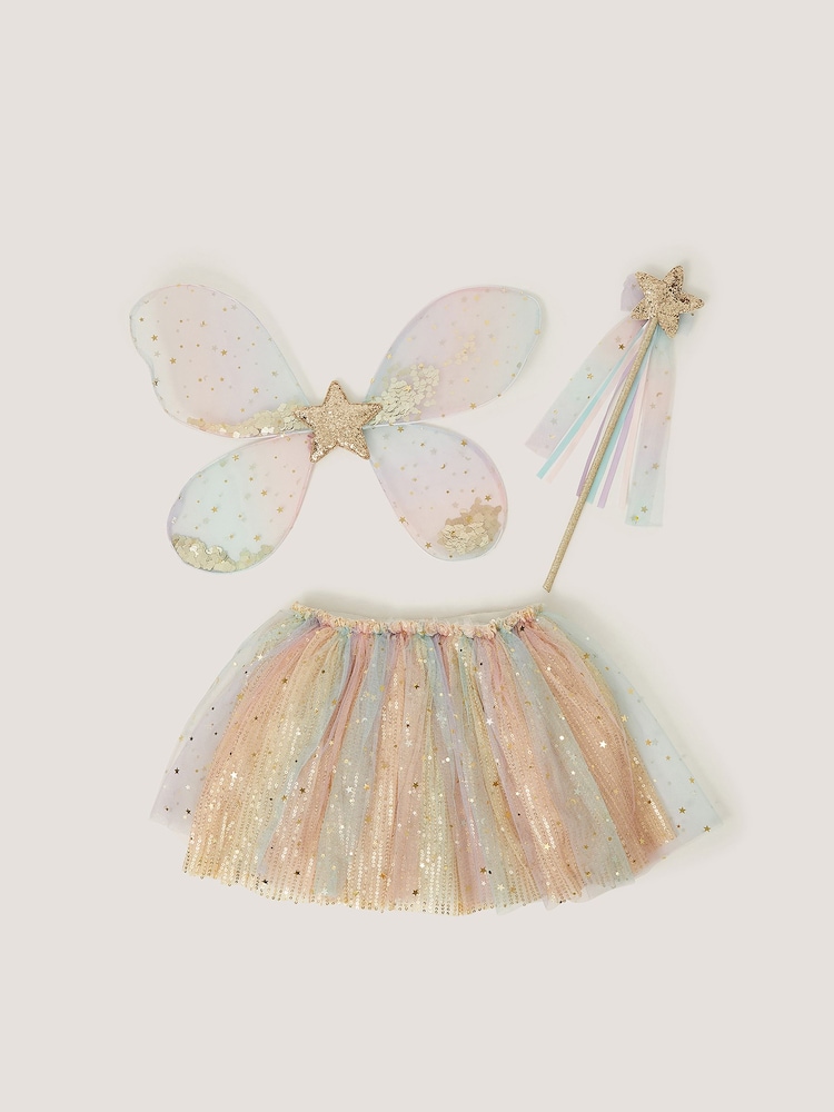 Monsoon Pink Sequin Rainbow Fairy Dress Up Set - Image 1 of 2 Monsoon Pink Sequin Rainbow Fairy Dress Up Set - Image 1 of 2